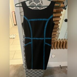 Calvin Klein work dress black and green great condition size 4